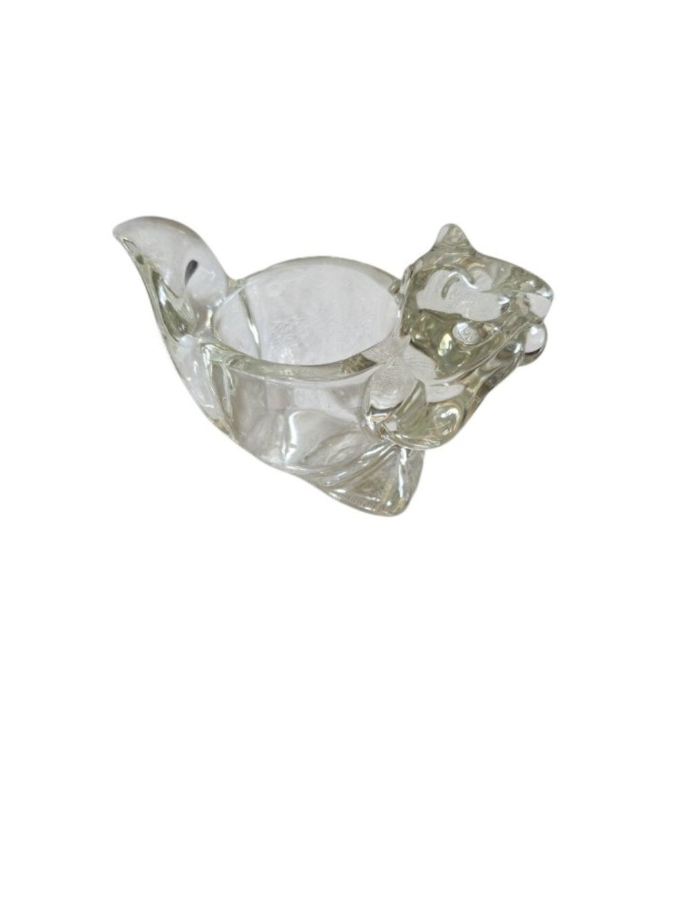 Vintage AVON Glass Squirrel Figurine Tea Light Votive Candle Holder